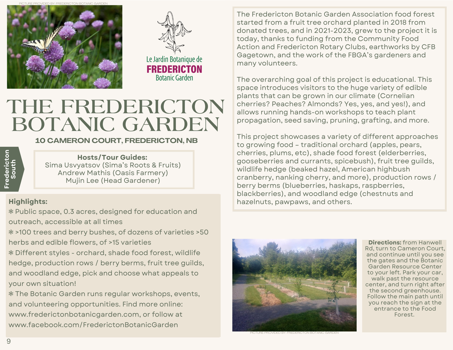 Food forest tours - 2025