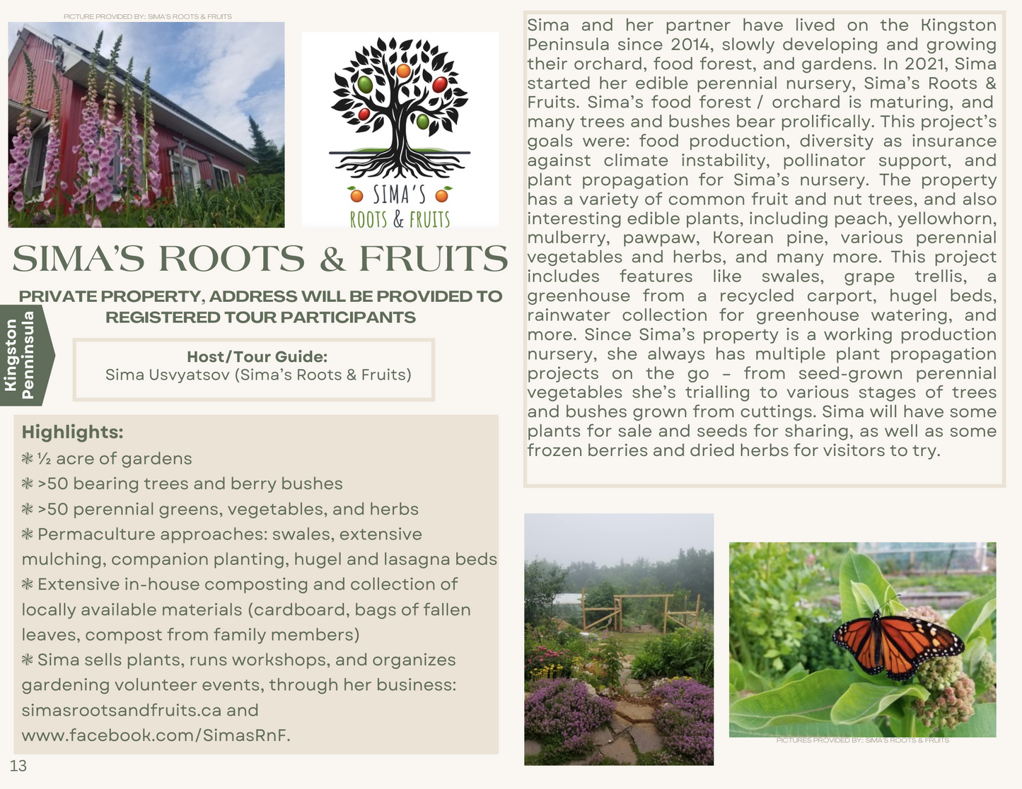 Food forest tours - 2025