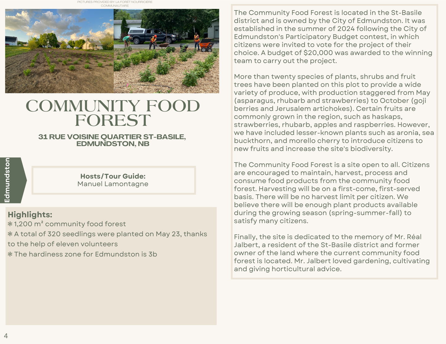 Food forest tours - 2025