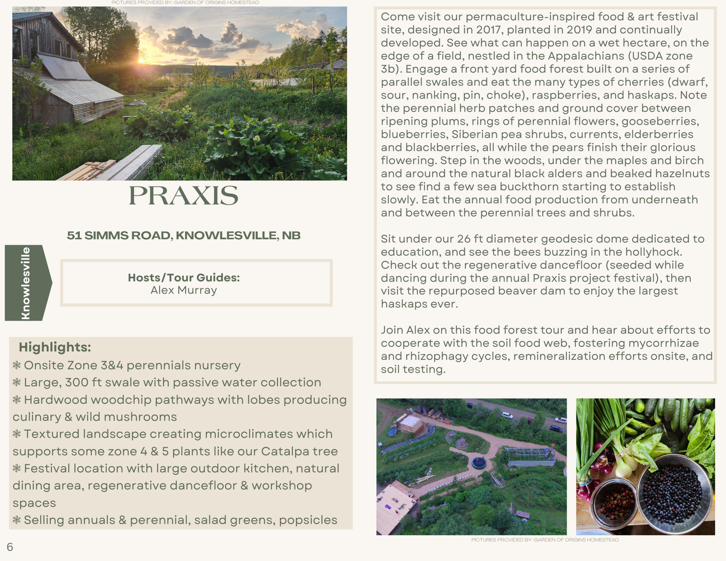 Food forest tours - 2025