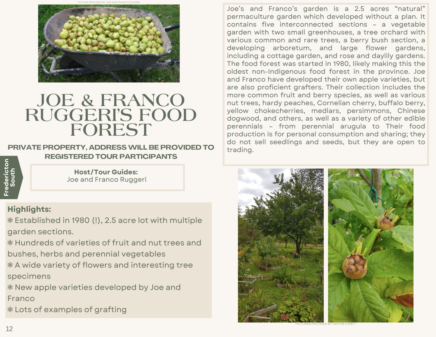 Food forest tours - 2025