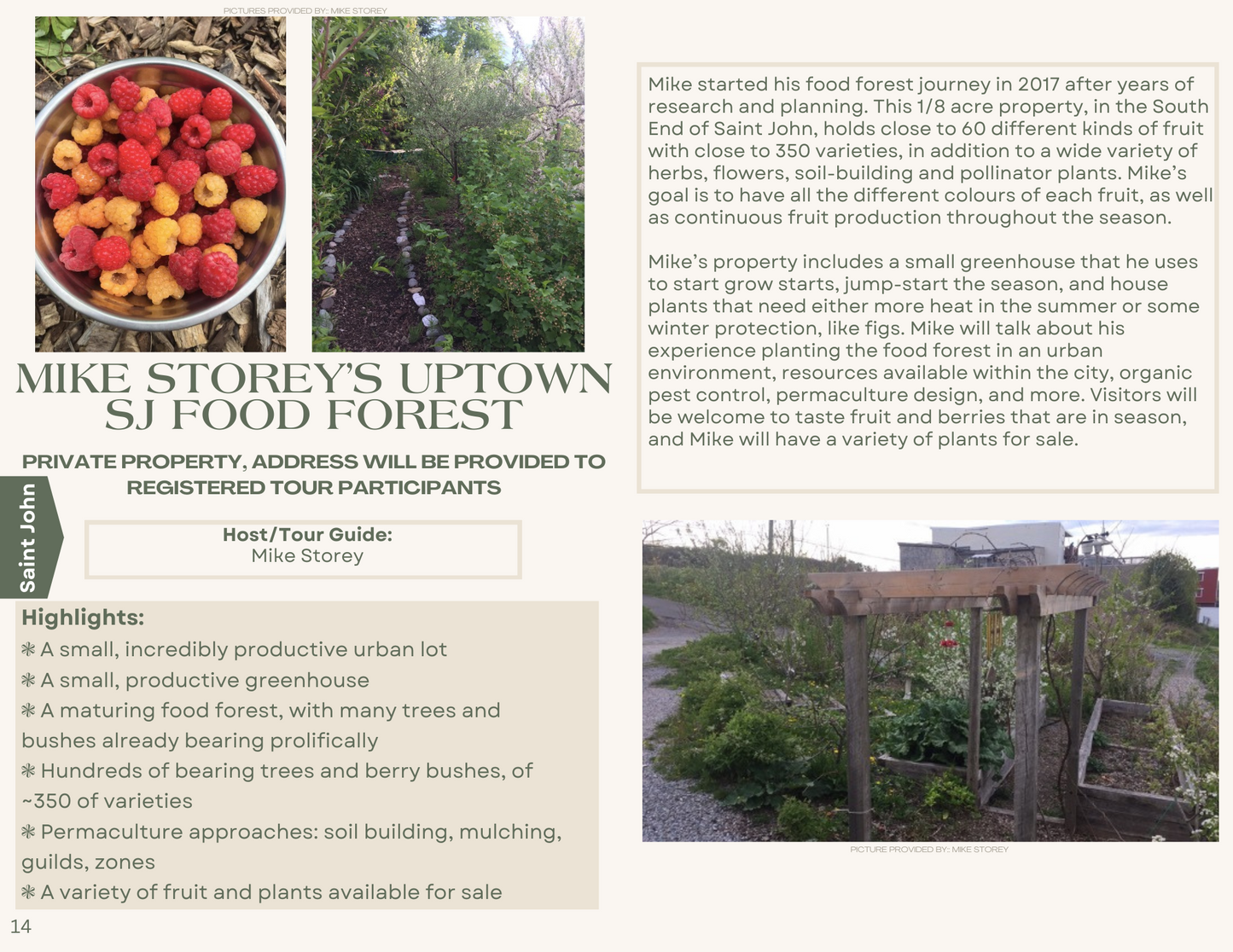Food forest tours - 2025
