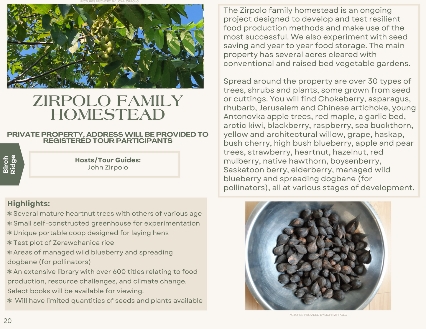 Food forest tours - 2025