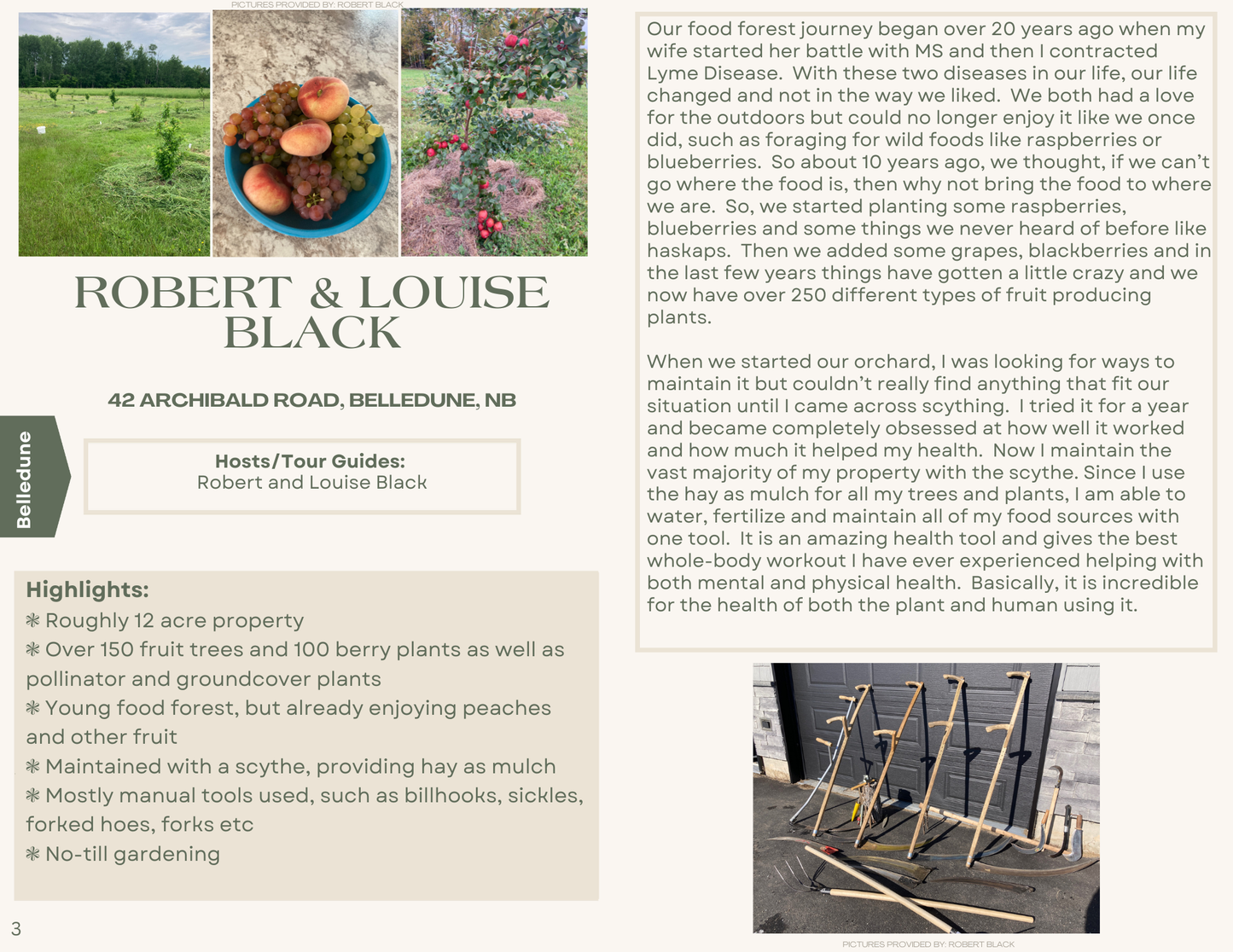 Food forest tours - 2025