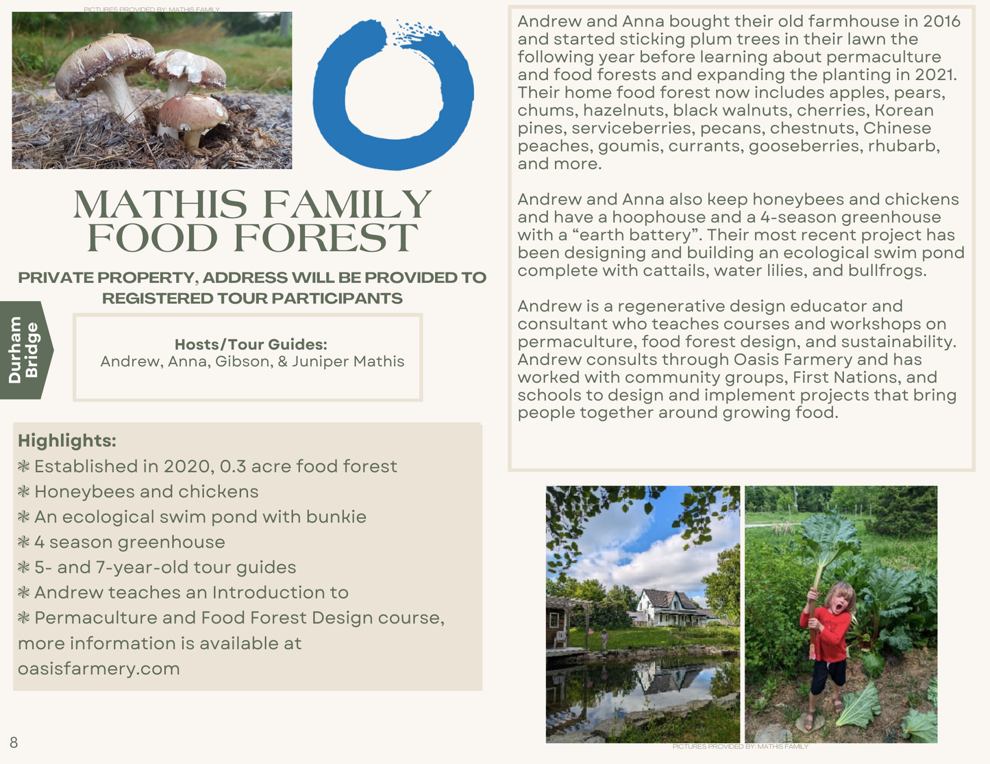 Food forest tours - 2025